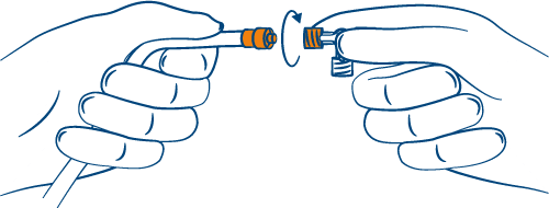 Zeichnung 3-Wege-Hahn mit Sp&uuml;lschlauch verbinden